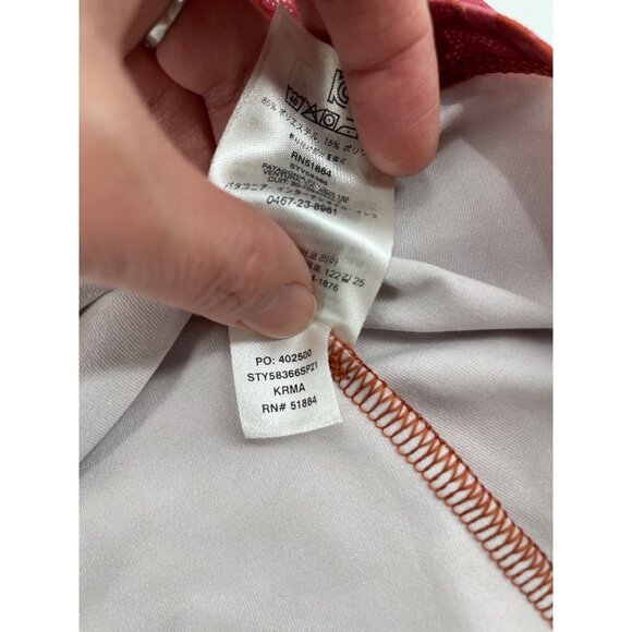 Patagonia Womens Medium Dress Floral Red Sleeveless Crossback Shelf Bra Athletic - Picture 6 of 10